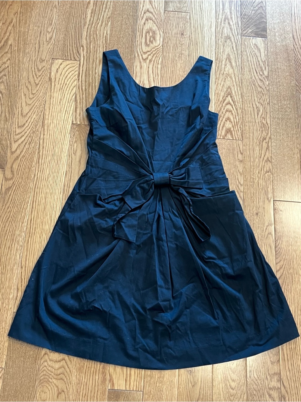 KATE SPADE Sleeveless Black Bow-Accent A-Line Dress